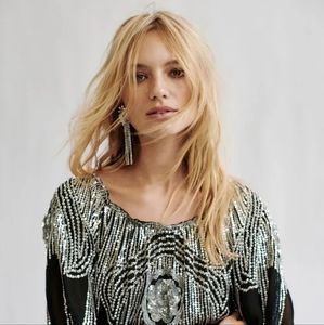 Gorgeous Jen's Pirate Booty Off the Shoulder Celestine Sequin Drop Waist Dress